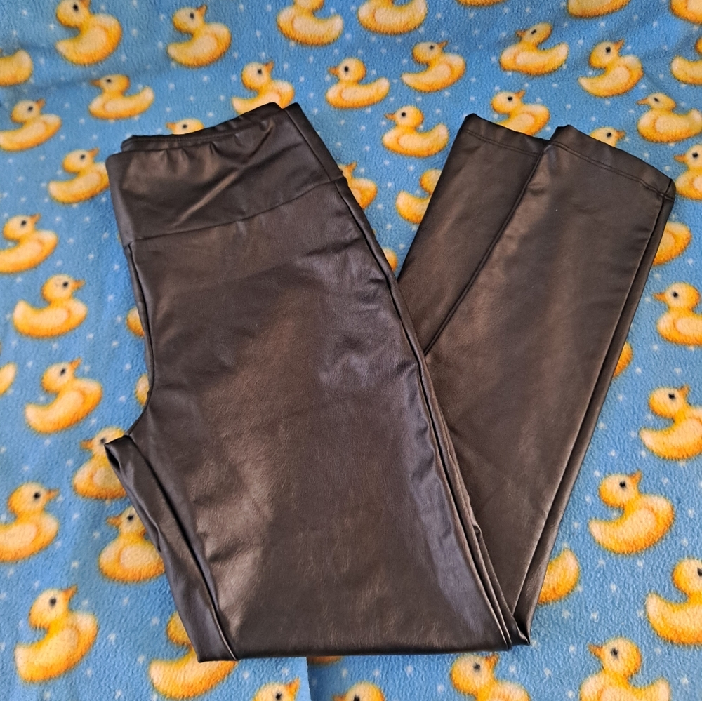 Kendall+Kylie Faux Leather Leggings Women's Medium